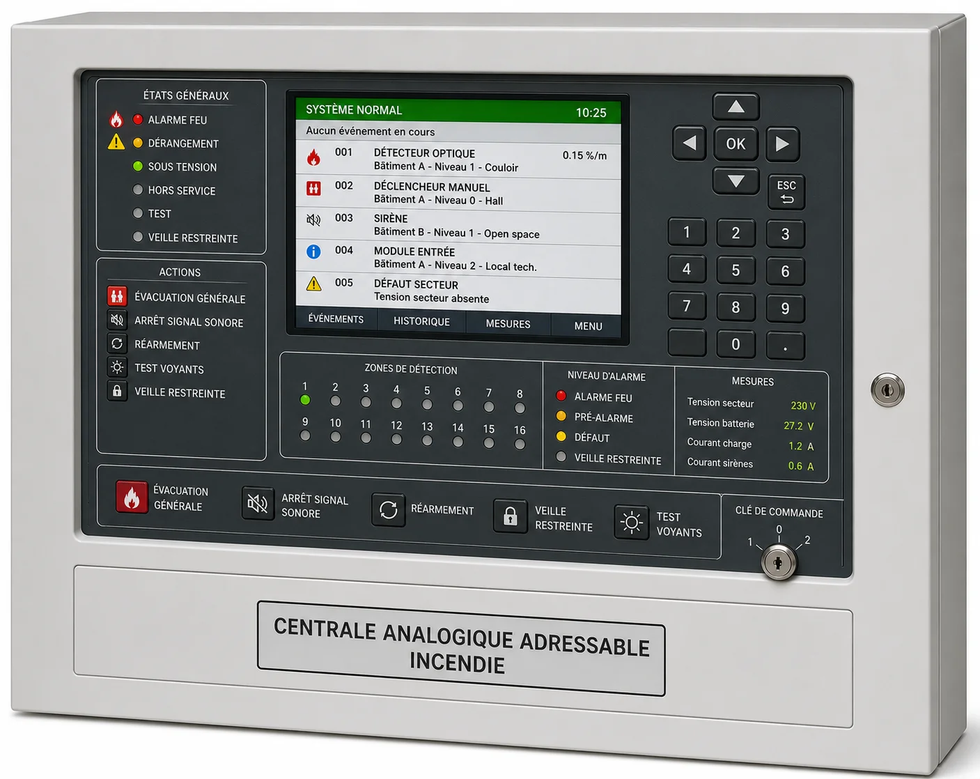 Centrale analogique adressable